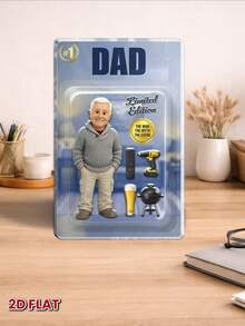 1PC Father's Day Acrylic Plaque, "The Man The Myth The Legend" #1 Limited Edition, Upload Photo For Custom Rendering, Personalized Name & Background, 2D Flat Desk Decor For Dad - As Shown - View 10