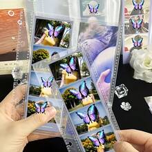 1入創意生活相簿卡夾 - 1/2格塑膠長方形相片組，極簡霧面相簿，蘑菇扣活頁直式4格卡冊，明星粉絲相卡與鈔票收納相簿 - 均碼 - 查看 6