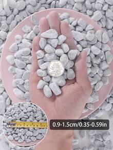 灰色裝飾石，0.12-0.79 英吋，適用於花園與居家、室內植物、花瓶、戶外花盆、水族箱、魚缸及節日裝飾，適合露台與庭院花園鋪路石 - 彩色 - 查看 15
