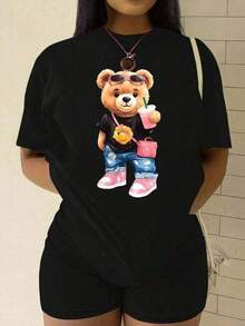 Women T-Shirts - Black - View 8