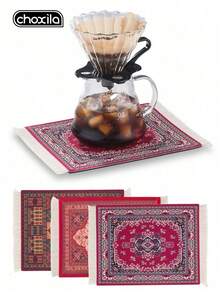 choxila 1pc Coffee Cup Coaster, Coffee Mat, Beverage Coaster, Table Mat, Mouse Pad, Non-Slip Heat-Resistant Absorbent Mat, Suitable For Placing Under Cups/Mugs/Glassware/Coffee Machines/Coffee Pots Coffee Corner Mat - Coaster - View 2
