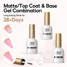 PEACECOLOR 10ml Nail Prep And Gel Set Choose 5-In-1 Or 3-In-1 Dehydrator Primer Base Glossy Matte Top Coat Soak Off UV LED For Summer Vacation Gift - 查看 4