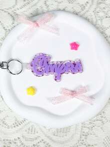 Personalized Custom Name Glowing Cute Acrylic Keychain, Graduation Season Back To School Gift - Custom Made - View 6