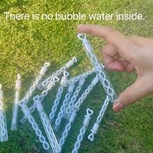 Heart-Shaped Porous Mini Bubble Wands Wedding Love Bubble Wands Party Favors Gift Bags Suitable For Weddings, Parties And Holiday Celebrations (Bubble Solution Not Included) - White - View 4