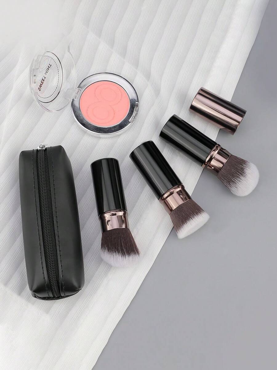 1pc Retractable Professional Makeup Brush Set, Includes Blush, Foundation, Concealer Brushes And Other Multi-Functional Makeup Brushes, Comes With Makeup Brush Storage Bag, Perfect For Mother's Day Gift