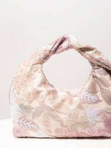(隨機圖案) 女款亮片包、花卉圖案、刺繡包、百褶包、晚宴派對、舞會裝飾、畢業舞會包、畢業舞會配件、婚禮用品、優雅女款錢包、女性禮物 - 彩色 - 查看 4