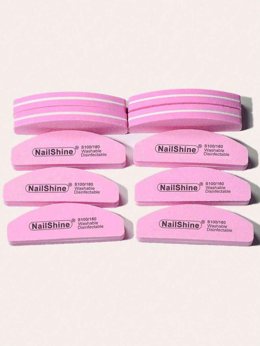10/5/3/1pc/Set 100/180 Grit Nail File Set, Nail Care Tools, Nail Art Tools, Back To School Essentials, Nail Care, Artificial Nail Tools - Multicolor - View 1