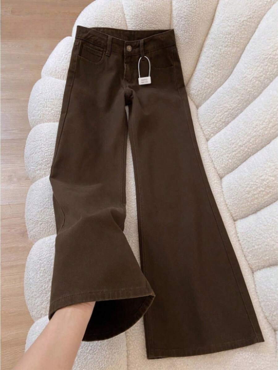Women Pants - Brown - View 1