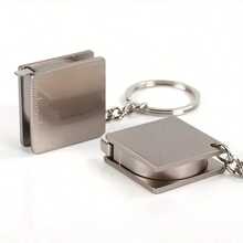 1pc Stainless Steel Retractable Ruler Keychain: The Perfect Measuring Tool Anytime, Anywhere! - A - View 2