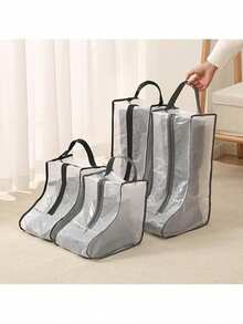 1 pieza Bolsa multifuncional para almacenamiento de botas (con asa) - Bolsa para zapatos con cremallera a prueba de polvo y humedad, adecuada para botas de tobillo y botas altas; Bolsa portátil para almacenamiento de zapatos de viaje, también se usa como organizador de armario y decoración de mueble de zapatero en la entrada; Almacenamiento de zapatos que ahorra espacio debajo de la cama, esencial para dormitorios universitarios, viajes en crucero y viajes de camping. - Multicolor - Ver 7