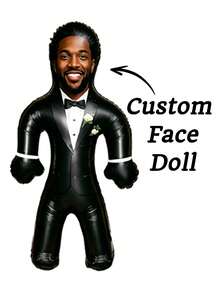 Custom Face Groom/Bride Blow Up Doll Inflatable, Hen Party, Bachelorette, Wedding Favor, Custom Photo Party Supplies, Reusable Cutout For Bridal Shower, Photo Booth Props - Multicolor - View 13
