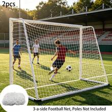 2pcs 3-Player Soccer Goal Net, Father's Day Gift, Not Including Goal Frame, Soccer Training Rebound Net, Beginner Practice Soccer Skills, Indoor/Outdoor Soccer Equipment - White - View 3
