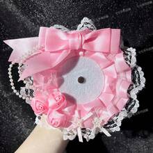 Cute Badge Display Holder Ita Bag Anime Handmade Badge Rosette Ita Bag Accessory Ita Bag Decoration - Pink - View 2