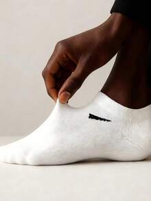 1/10 paires de chaussettes de cheville pour femmes de couleur unie avec bordure en dentelle en forme de cœur - Multicolore - Voir 3