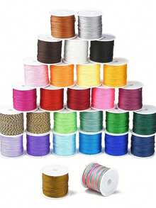 1 Roll 0.8mm Multi-Color Cord, 50m Length Per Roll, Suitable For Handmade Bracelets, Lace Crafts, Braiding Ropes, Tassels And Beaded Jewelry Making - Beaded Cord - View 3