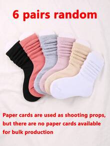 12 Pairs Kids Casual Solid Color Socks, Kids Over-The-Knee Socks, Kids Fuzzy Socks, Girls Candy Color Sweet Princess Socks, With Stacked Effect, Breathable Comfortable Soft Skin-Friendly, With Fuzzy Feel, Suitable For 1-16 Years Old Children To Wear, Suitable For Girls Daily Outings, Suitable For Back To School Season/Back To School Season, Suitable For Travel Wear, Suitable For Party Wear - Multicolor - View 21