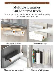 Modern Kitchen Paper Towel Holder - Under-Cabinet Hanging Paper Towel Dispenser, Space-Saving Design, Plastic Material, Bathroom Accessory, Suitable For Commercial And Residential Use, A Must-Have For Small Apartments ﻿ - Multicolor - View 4