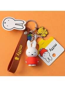 Miffy Classic Bruna Colorful Keychain Pendant, Iconic Rabbit Charm, Timeless And Simple Design, Solid Color, Durable PVC/Resin Material, Cute Bag And Car Key Accessory,Officially Licensed Collectible, The Perfect Gift For Miffy Fans - Red - View 8