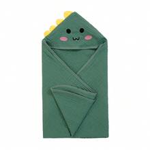 1pc Infant Animal Face Baby Hooded Towel, Unique Animal Design, Super Soft Newborn Bath Towel, Essential Baby Towel, Large Size, Suitable For All Seasons, Cartoon Bathrobe, Soft And Comfortable Plush - 31.49x31.49in - View 13