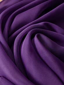 1pc Women's Lightweight Chiffon Solid Color Scarf, Versatile Shawl/Wrap, Breathable Casual Travel Accessory, All Season - Purple - View 4
