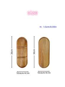 6pcs Oval Shaped Divided/Non-Divided Serving Trays, Breakfast Trays, Wooden Trays, Food Trays, Kitchen Trays, Cheese Trays, Dessert Plates, Wooden Trays, Trays, Dining Plates, Suitable For Bread, Cake, Sushi, Fruit And Appetizers, Kitchen Accessories And Tools, Suitable For Weddings, Parties, Birthdays, Restaurants, Kitchens And Various Holidays. - View 10