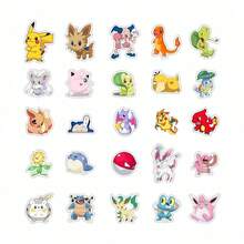 50 miếng dán Pokemon dễ thương, hình dán quái vật bỏ túi, hình trang trí Charmander. - Màu vàng - Xem 8