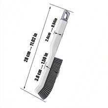 3pcs Set Kitchen Gap Cleaning Brush, 360° Flexible Soft Bristle Long Handle Toilet Gap Brush, Scratch-Resistant Cleaning Brush For Home, Hotel, Bathroom, Window Track, Tile Grout, Kitchen, Bathroom Toilet, Narrow Gap Cleaning Tool - White - 2pcs - View 4