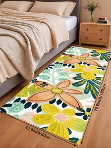 1/2pcs Bohemian Floral Kitchen Mat Set, Modern Farmhouse Style Floral Kitchen Rugs And Mats, Non-Slip Washable, Spring/Summer Bohemian Kitchen Runner Rugs, Rubber Backing - Multicolor - View 12