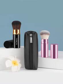 1pc Retractable Professional Makeup Brush Set, Includes Blush, Foundation, Concealer Brushes And Other Multi-Functional Makeup Brushes, Comes With Makeup Brush Storage Bag, Perfect For Mother's Day Gift - Multicolor - View 10