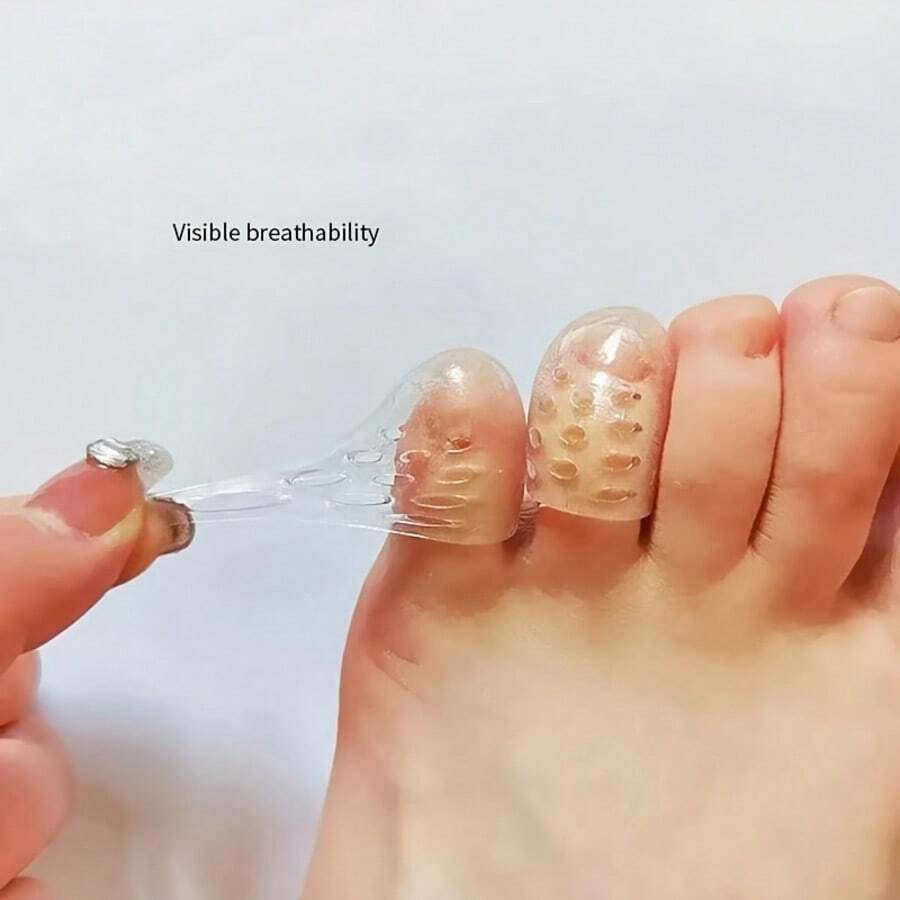 10pcs Silicone Toe Caps, Anti-Slip Breathable Toe Protectors, Prevent Blisters, Toe Cover Protective Gear, Foot Care - Upgraded Version - View 1