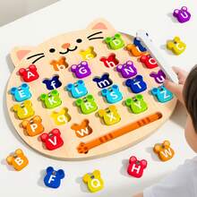 Magnetic Letter Matching Puzzle, Montessori Toy, Suitable For 3-5 Years Old Children; Educational Letter Operation Learning Toy, Suitable For Girls And Boys, Children's Birthday-Christmas Gift - Magnetic Letter Pairing - View 5