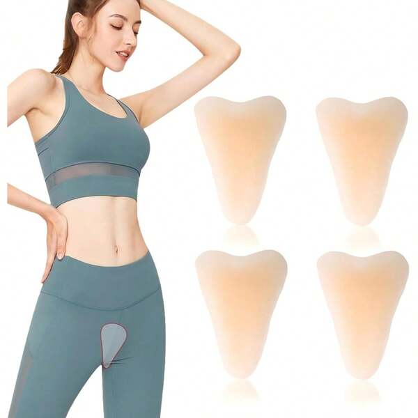 2/4/8pcs Waterproof Stickers, Invisible Silicone Pads Suitable For Women's Underwear, Swimwear, Yoga Pants, Providing Comfortable Protection For Intimate Areas