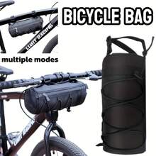 1/2pcs Adjustable Waterproof Bicycle Handlebar Bag + Fixing Strap Set, Cylindrical Bike Front Hanging Storage Bag, Prevent Bag Slippage Or Item Loss, Suitable For Mountain Biking, Road Cycling, Commuting, Outdoor Activities And Daily Use - Multicolor - View 8