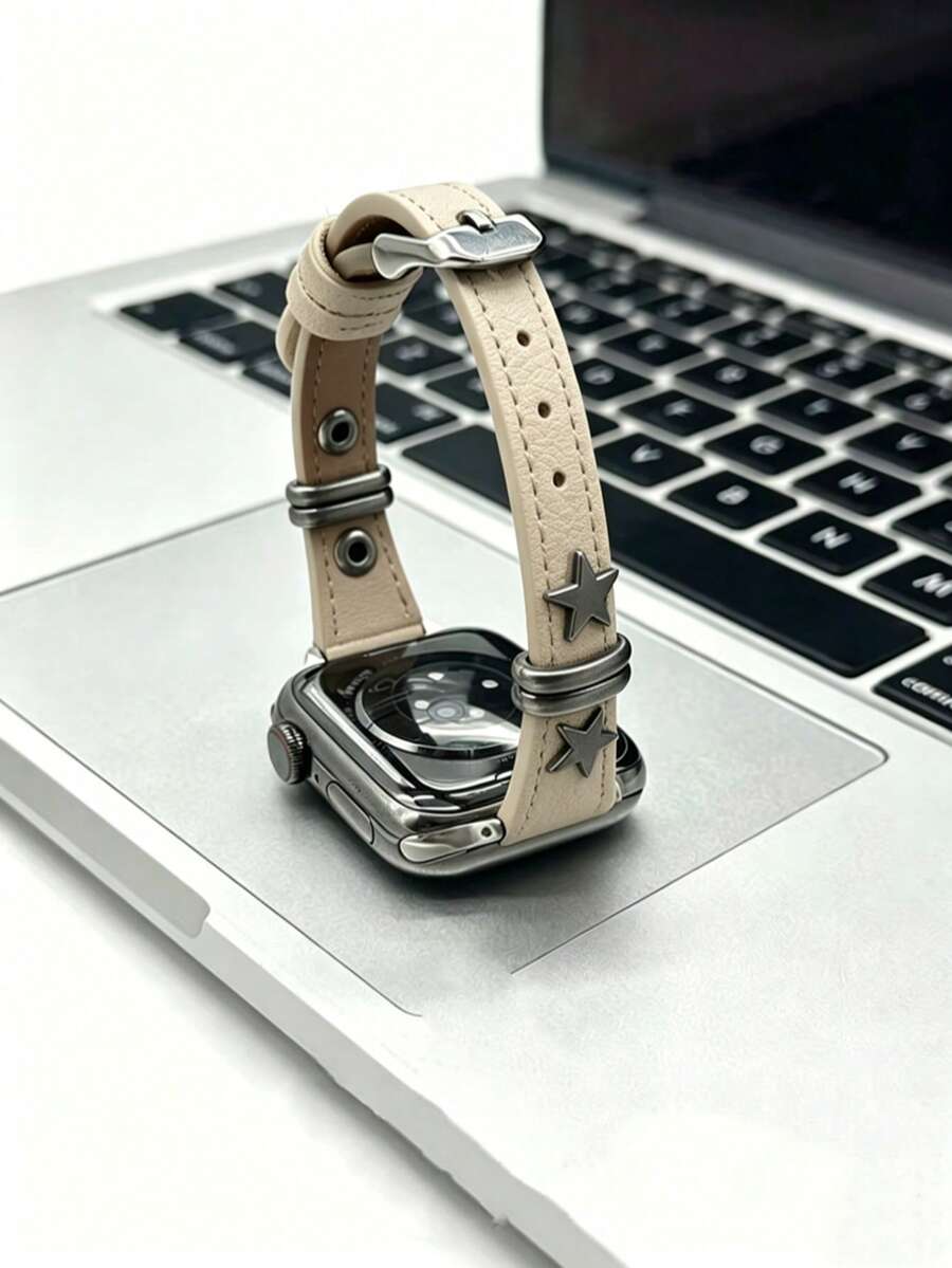 1 dây đeo đồng hồ, kiểu Punk, bằng da, có khóa cài, phù hợp với đồng hồ 38mm 40mm 41mm 42mm 44mm 45mm 46mm 49mm Series Ultra 10/9/8/7/6/5/4/3/2/1 SE, dành cho nữ.