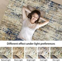 Hodeffior 4 Sizes Large Abstract Area Rug, Machine Washable Short Pile Living Room Rug With Non Slip TPR Backing, Stain Resistant Foldable Indoor Carpet For Bedroom, Dining Room, Entryway, Home Decor - Camello - Ver 3