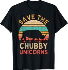 Save The  Unicorns Vintage Funny Rhino Animal Rights Gift Unisex T-Shirt - 黑色 - 查看 1