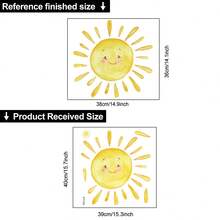 Cartoon Painted Sun Wall Sticker, Self-Adhesive Decor For Children's Bedroom, Entryway, Home Background - A - View 7