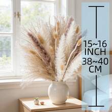 Bohemian Style Artificial Reed Decorative Bouquet, Suitable For Wedding Floral Arrangements, Living Room Decor, Home Decor, Rustic Style Party, Etc., Dried Reed Bouquet Decorative Ornament - Mix Color - View 3