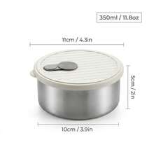 304 Stainless Steel Food Container, Stackable Refrigerator Sealed Fresh-Keeping Box, Fruit And Vegetable Meat Storage Box With Lid, Large Capacity Food Preservation Box, Suitable For Kitchen Food Storage And Organization - Multicolor - View 32