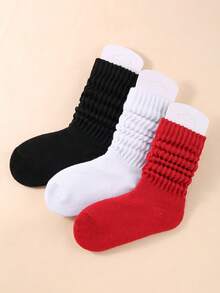 12 Pairs Kids Casual Solid Color Socks, Kids Over-The-Knee Socks, Kids Fuzzy Socks, Girls Candy Color Sweet Princess Socks, With Stacked Effect, Breathable Comfortable Soft Skin-Friendly, With Fuzzy Feel, Suitable For 1-16 Years Old Children To Wear, Suitable For Girls Daily Outings, Suitable For Back To School Season/Back To School Season, Suitable For Travel Wear, Suitable For Party Wear - Multicolor - View 9
