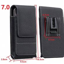 Suitable For 5.0", 5.5", 6.3", 7.0" Smartphone Waist Bag Sizes - Black - View 11