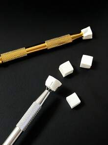 50片/100片装美妆海绵扎染印花胶带夹子工具，美甲扎染腮红印花胶辅助工具，专业家用美甲工具 - 彩色 - 查看 6