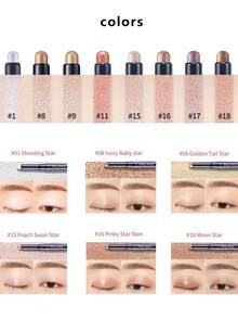 ETUDE Bling Bling 眼影棒 08 Ivory Baby Star，鑽石閃耀，一抹顯色，持久顯色，防暈染，韓系眼妝，閃耀下眼瞼，長效持妝，易於上妝，適合初學者，K-Beauty，韓妝，Olive Young，禮物，1.5g/0.05oz - 08 Ivory Baby Star - 查看 9