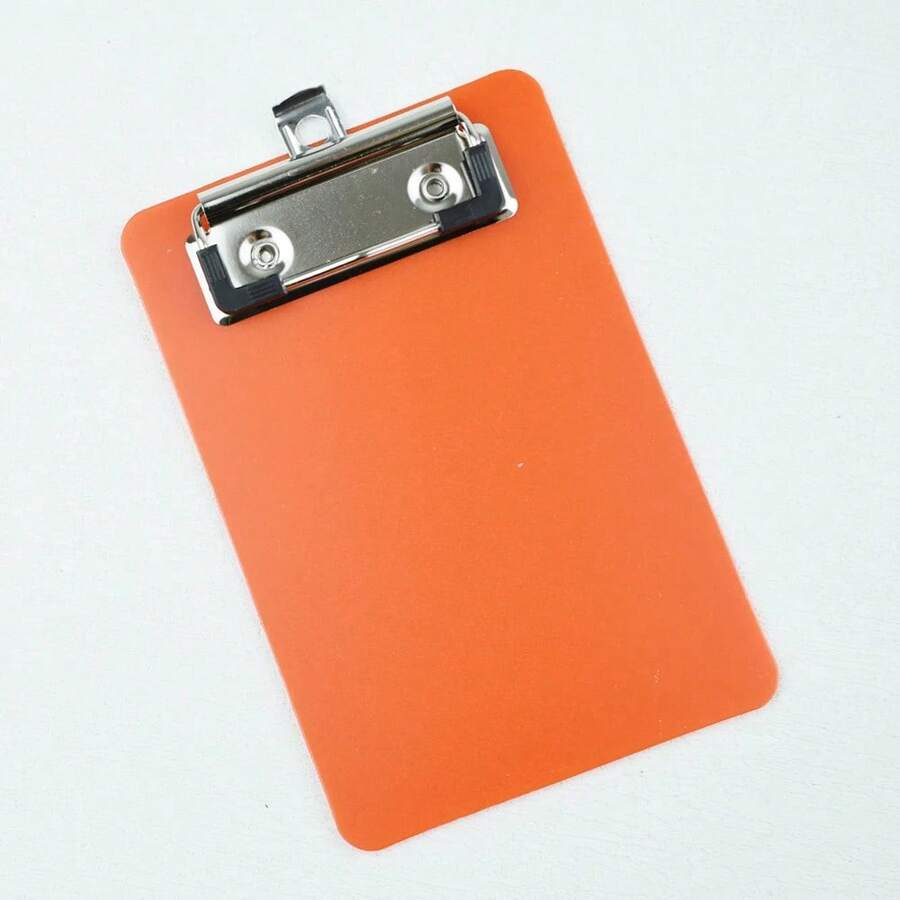 Tablero de almacenamiento portátil multifuncional con clips, clip de plástico colgante para notas, estante de almacenamiento de notas para oficina y estudio en casa. - Naranja - Ver 1
