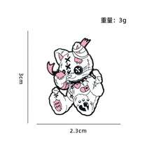 1件裝 動漫卡通系列恐怖電影遊戲周邊徽章 恐怖熊毛絨胸針 包包衣物配件 - 彩色 - 查看 9