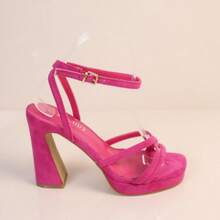 angelica Sandales à talons pour femmes - Fucsia - Voir 3