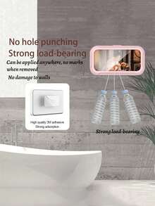 Giá đỡ điện thoại phòng tắm xoay 360° chống nước, có thể điều chỉnh & kéo dài, bao đựng điện thoại phòng tắm, nắp bảo vệ chống sương mù độ nhạy cao, phù hợp cho tường phòng tắm, gương, bồn tắm, nhà bếp, hộp điện thoại cảm ứng chống nước phòng tắm, hộp giá đỡ điện thoại cảm ứng gắn tường không cần khoan - Nhiều màu - Xem 10