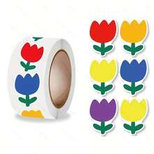 500pcsColorful Cartoon Sticker Roll - Fun And Practical Decoration For Stationery, Mobile Phones, Laptops, And Envelopes - Vibrant Paper Stickers With Various Colors And Cute Stickers - Multicolor - View 1