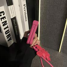 韓系可愛亮粉色兔子造型吊飾手機殼，適用 Galaxy ZFlip7 Flip8 Z Flip6 ZFlip 5 Zflip6 Zflip5 防震保護殼，兼容 手機 - 玫紅色 - 查看 6