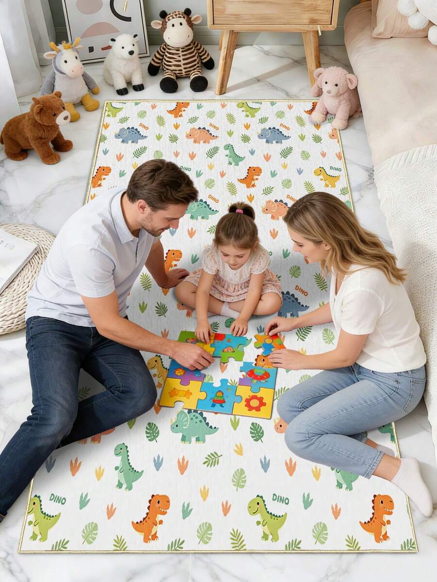 1PC Cartoon Patterned Children'S Carpet, Polyester Game Mat, Anti Suitable For Children And Teenagers' Daily Play In Bedrooms And Living Rooms - Multicolor - View 1